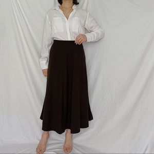 Midi skirt in brown color. Lauren by Ralph Lauren